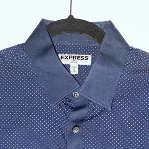 Mens Express Polka dot, fitted, dress shirt